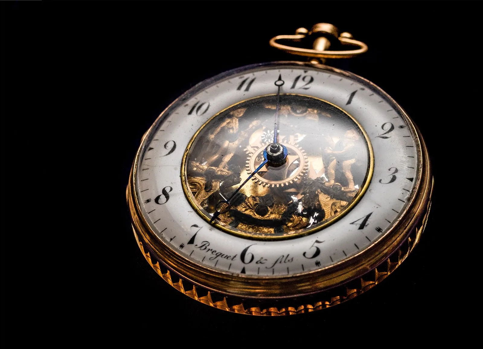Montre de poche ancienne à mouvement apparent